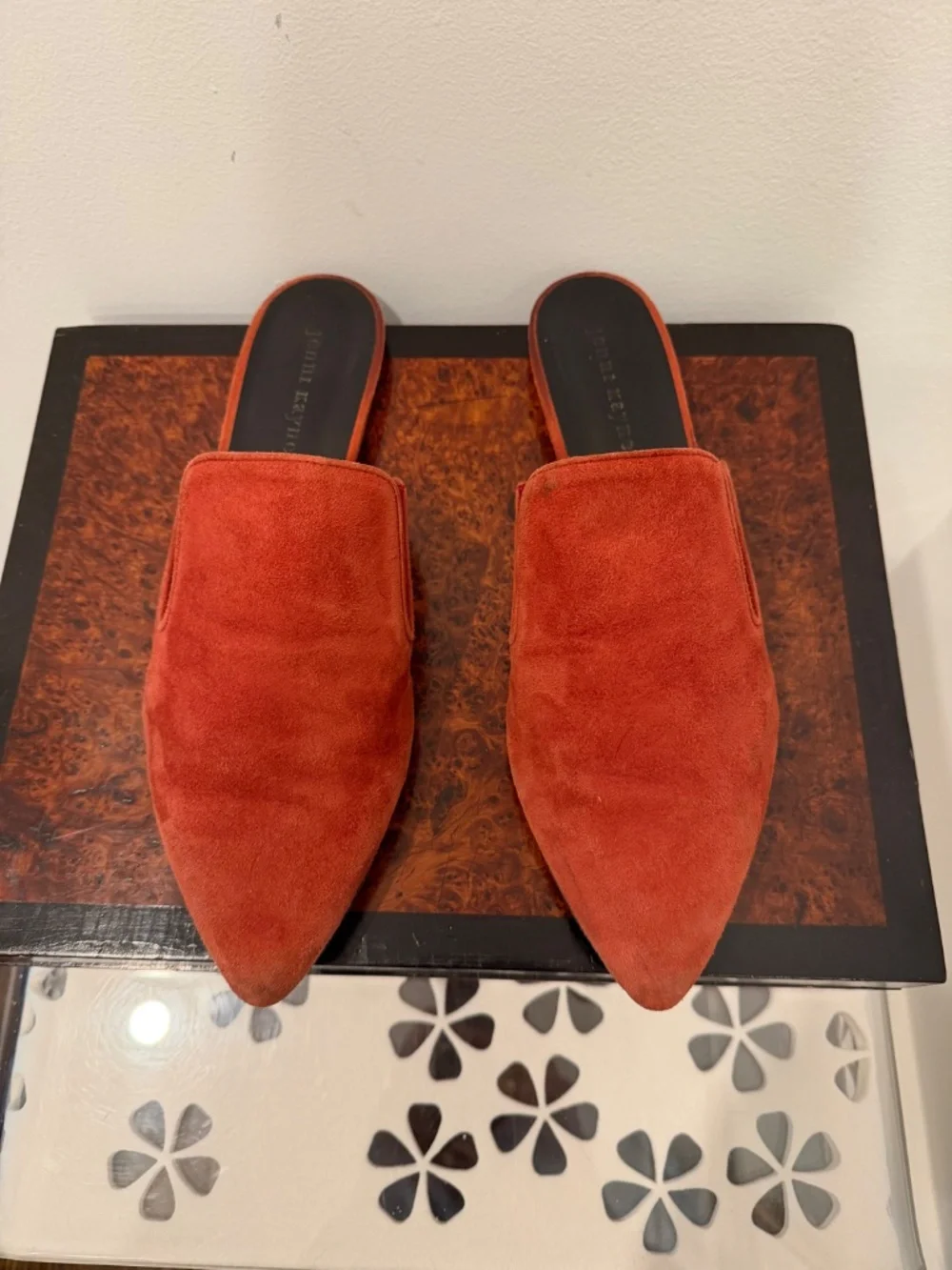 Jenni Kayne red suede mule